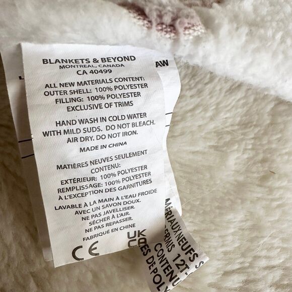 Blankets and Beyond Elephant Baby Security Blanket Lovey Plush Pink Hearts - Picture 5 of 6